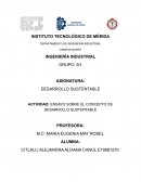 ENSAYO SOBRE EL CONCEPTO DE DESARROLLO SUSTENTABLE