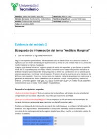 Búsqueda de información del tema Análisis Marginal. Página 1