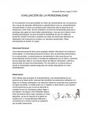 Ensayo evaluacion de la personalidad