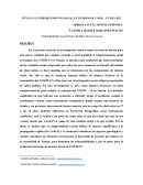 EL COMPORTAMIENTO SOCIAL EN TIEMPOS DE COVID