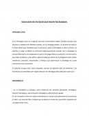 SELECCIÓN DE ESTRATEGIAS SEGÚN ESCENARIOS