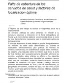 Falta de cobertura servicios de salud