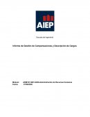 Administración de Recursos Humanos . Informe de Gestión de Compensaciones y Descripción de Cargos