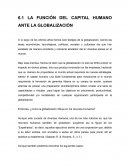 LA FUNCIÓN DEL CAPITAL HUMANO ANTE LA GLOBALIZACIÓN