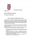 Derecho de Norma y Facultades de las normas
