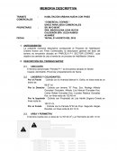 MEMORIA DESCRIPTIVA TRÁMITE : HABILITACIÓN URBANA NUEVA CON FINES COMERCIALES