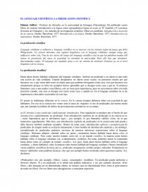 EL LENGUAJE CIENTÍFICO: LA PREDICACION CIENTÍFICA. Página 1