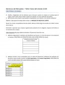 Gerencia de Mercadeo – Taller Valor del cliente