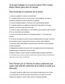 Guía para trabajar en el aula la charla TEDx Liliana Bodoc Mentir para decir la verdad