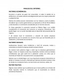ANALISIS DEL ENTORNO. FACTORES ECONÓMICOS