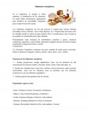 Alimentos energéticos. Funciones de los alimentos energéticos