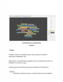 LA IMPORTANCIA DE LAS MATEMÁTICAS GLOSARIO. Página 1