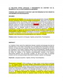 LA RELACIÓN ENTRE LENGUAJE Y PENSAMIENTO DE VIGOTSKY EN EL DESARROLLO DE LA PSICOLINGÜÍSTICA MODERNA*