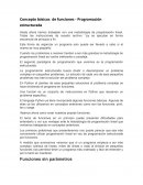 Concepto básicos de funciones - Programación estructurada