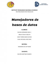 MANEJADORES DE BASE DE DATOS. Página 1