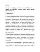 ESTUDIO DE FACTIBILIDAD PARA LA IMPLEMENTACIÓN DE UNA EMPRESA DE SERVICIOS DE CATERING, PARA EL CANTÓN MACARÁ, PROVINCIA DE LOJA