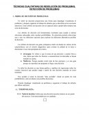 TÉCNICAS CUALITATIVAS DE RESOLUCIÓN DE PROBLEMAS, DETECCIÓN DE PROBLEMAS