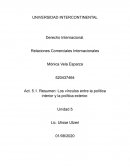 Resumen: Los vínculos entre la política interior y la política exterior