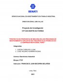 Proyecto de propuesta de mejora en los procesos de mantenimiento circuitos de tableros electrónicos en la empresa Mota - Engil Perú
