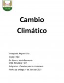 Cambio Climático. Patagonia argentina
