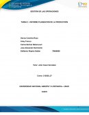 TAREA 2 - INFORME PLANEACIÓN DE LA PRODUCCIÓN