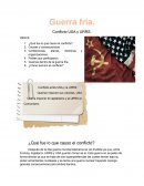 Guerra fría. Conflicto USA y URRS