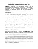 EL DELITO DE FALSEDAD DOCUMENTAL