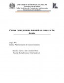 Crecer como persona tomando en cuenta a los demás