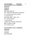 APALANCAMIENTO FINANCIERO Y APALANCAMIENTO TOTAL O COMBINADO
