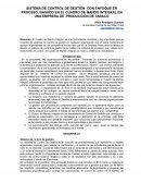 SISTEMA DE CONTROL DE GESTIÓN CON ENFOQUE EN PROCESO, BASADO EN EL CUADRO DE MANDO INTEGRAL EN UNA EMPRESA DE PRODUCCIÓN DE TABACO