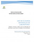 Uso de algunos materiales de laboratorio