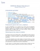 El curso de Matemáticas II