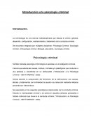 Introducción a la psicología criminal
