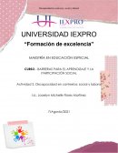 Actividad 2. Discapacidad en contextos: social y laboral