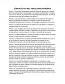 CÓDIGO ÉTICO DEL PSICOLOGO EN MÉXICO