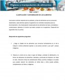 CLASIFICACIÓN Y CONTAMINACIÓN DE LOS ALIMENTOS