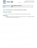 Actividad integradora. La enfermería comunitaria Unidad 1