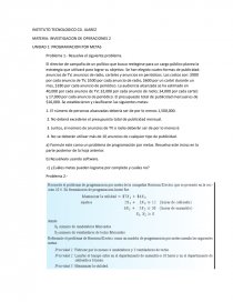 UNIDAD 1: PROGRAMACION POR METAS. Página 1