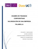 Examen Finanza VAlorizacion empreza