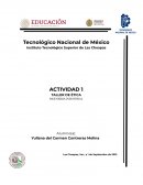 Actividad Taller de ética, aspectos individuales y sociales de la persona