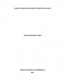 PLANIFICACIÓN DE UN SISTEMA DE GESTIÓN DE CALIDAD