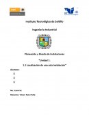 Planeación y Diseño de Instalaciones