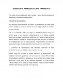 SOBERANIA, REPRESENTACION Y MANDATO