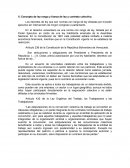 Concepto de ley rango y fuerza de ley y contrato colectivo
