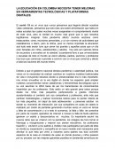 Educación y sus falencias en épocas de covid