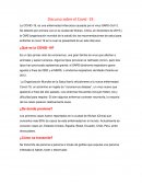 Discurso sobre el covid