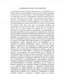 LA IMPORTACIAN DE LA INVESTIGACIÓN