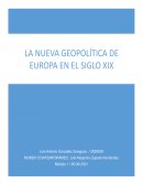 La nueva geopolítica de Europa en el siglo XIX
