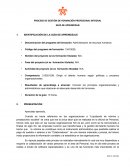 PROCESO DE GESTIÓN DE FORMACIÓN PROFESIONAL INTEGRAL GUÍA DE APRENDIZAJE