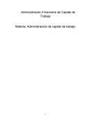Administración del capital de trabajo